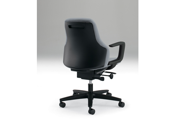 コクヨ グーフォ ローバック ブラックシェル C型肘 タンジェリン 肘付き 固定肘タイプ 布張りチェア オフ コクヨ グーフォ オフィスチェア ローバックタイプ C型肘