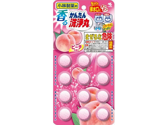 小林製薬 香るかんたん洗浄丸ピーチの香り12錠 小林製薬 香るかんたん洗浄丸ピーチの香り12錠