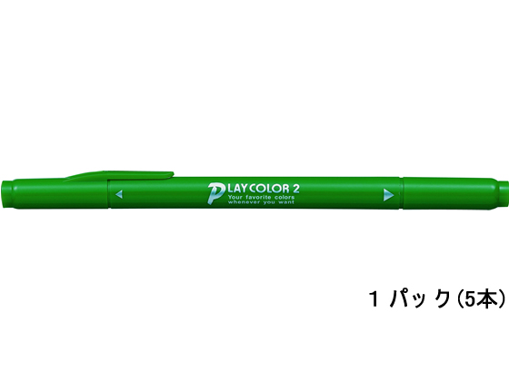 トンボ鉛筆 プレイカラー2 みどり 5本 WS-TP07