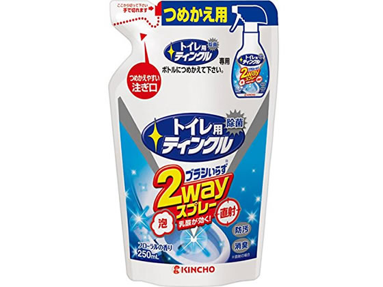 金鳥 トイレ用ティンクル 直射・泡 2Wayスプレー つめかえ用 250mL