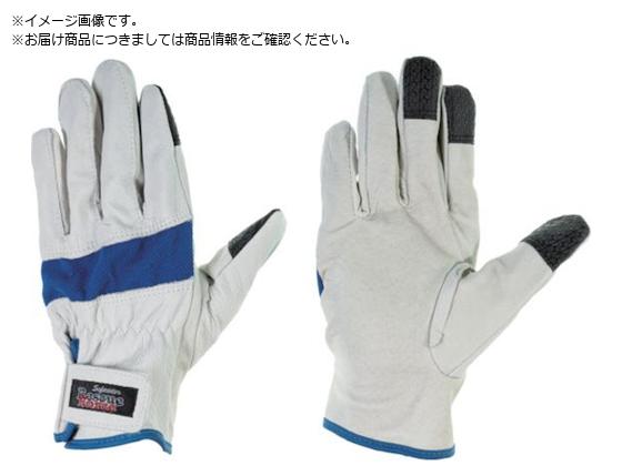 ●色：ホワイト／ブルー●サイズ：Ｍ●全長（ｃｍ）：２２．０●手のひら周り（ｃｍ）：２０．４●中指長さ（ｃｍ）：９．５●厚さ（ｍｍ）：１●袖口タイプ：マジック●すべり止め付●豚革・ポリエステル・ポリウレ