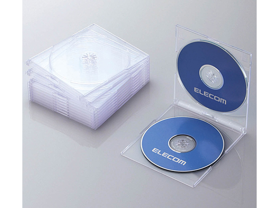 エレコム Blu-ray DVD CDスリム2枚収納ケース クリア 10枚 エレコム Blu-ray DVD CDスリム2枚収納ケース クリア 10枚