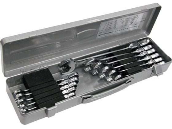 TONE コンビネーションラチェットレンチ 首振クイックラチェットめがねレンチセット 11点セット RMFQ110 TONE コンビネーションラチェットレンチ 首振クイックラチェットめがねレンチセット 11点セット RMFQ110