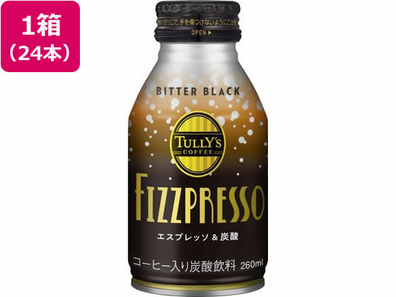 伊藤園 TULLY'SCOFFEE フィズプレッソ ビターブラック 260mL 24 伊藤園 TULLY'SCOFFEE フィズプレッソ ビターブラック 260mL 24