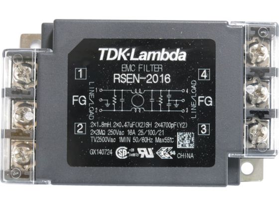TDKラムダ ノイズフィルタ RSEN 標準タイプ 250V 16A RSEN-2016 TDKラムダ ノイズフィルタ RSEN 標準タイプ 250V 16A RSEN-2016