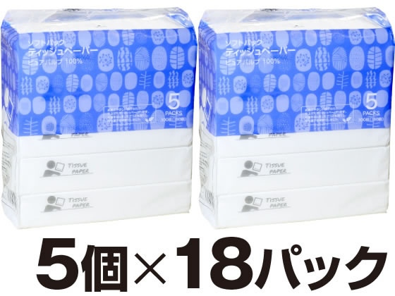 Forestway ソフトパックティッシュ 150組×5個×18パック Forestway ソフトパックティッシュ 150組×5個×18パック