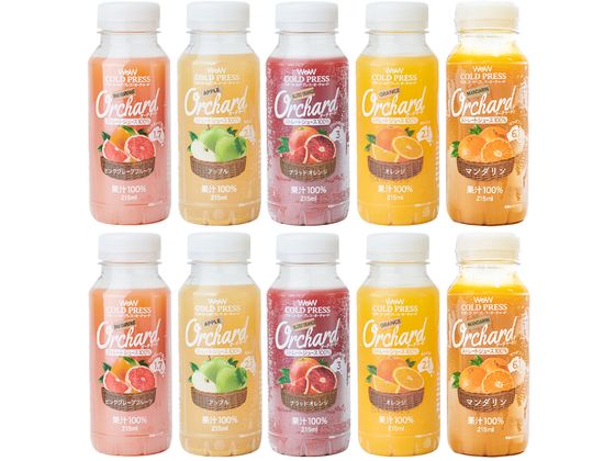 Wow-Food Wow Orchard コールドプレスストレート 5種セット(215ml×各2本) s001043 Wow-Food Wow Orchard コールドプレスストレート 5種セット(215ml×各2本) s001043