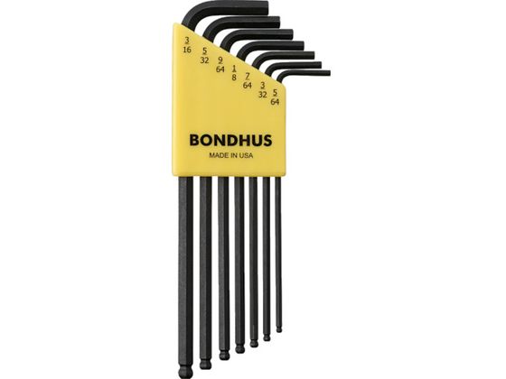 ボンダス ボールポイント・L-レンチ ロング インチ セット7本組(5/64-3/16) BLX7 ボンダス ボールポイント・L-レンチ ロング インチ セット7本組(5/64-3/16) BLX7