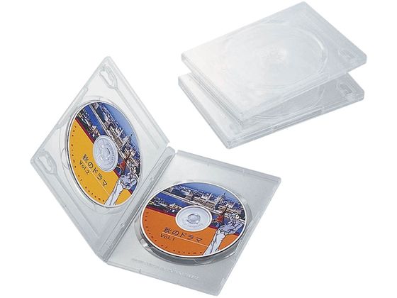 エレコム DVDトールケース 両面収納 3枚パック クリア CCD-DVD04CR