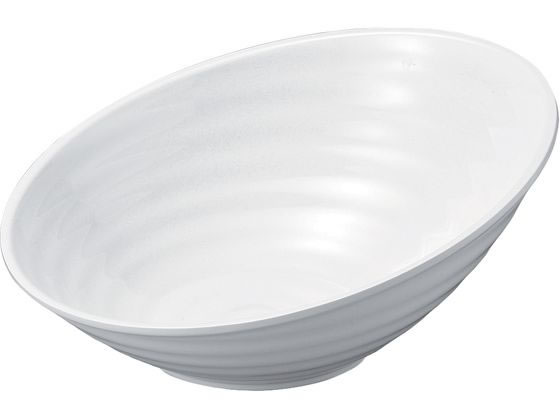 若泉漆器 ニューホワイト ロクロ目ハス切盛鉢 35cm 0261190