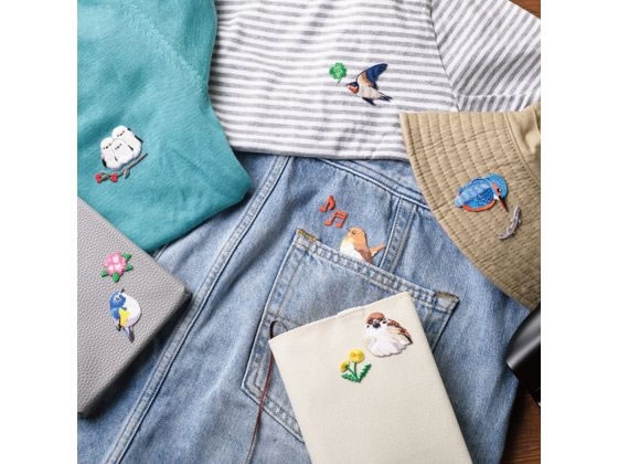 ヒサゴ 鳥刺繍ワッペン ルリビタキ UTN202が552円 通販【ココデカウ