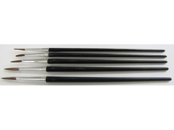 エスコ 画筆 ポニー毛 丸 5本組 EA109MG-161