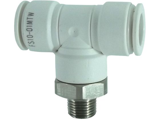 チヨダ ファイブSUSメイルブランチティ 白 10mm・R1/8 FS10-01MTW チヨダ ファイブSUSメイルブランチティ 白 10mm・R1/8 FS10-01MTW
