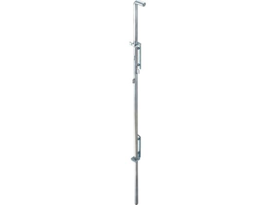 ●型番：90T78●入数：1組●品名：ロング落し16φボルト式 ●材質：スチール ●寸法（mm）：50．5×20．0×950．0●ステンレス●ボルト、ナット、受座付 ●受座付 ●ピアスビス付 ●ボルト