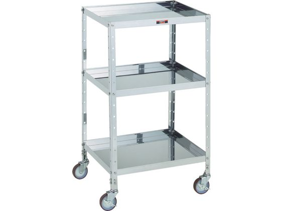 TRUSCO V型ステンレスワゴン 482×420×H835 3段 VL-13SUS