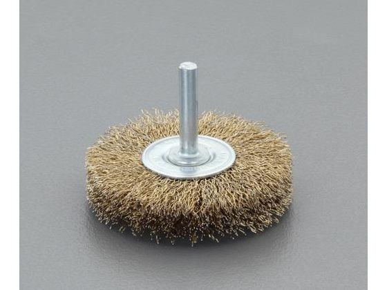 エスコ 軸付ブラシ 平型 スチール製 6mm軸 100mm EA819BM-6 エスコ 軸付ブラシ 平型 スチール製 6mm軸 100mm EA819BM-6