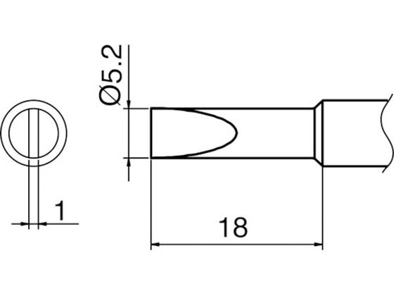 白光 こて先 S3型 T18-S3 白光 こて先 S3型 T18-S3