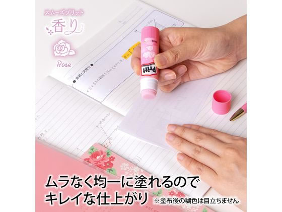 プラス スティックのり 香りプリット 約10g バラ 29773 NS-721RSが102
