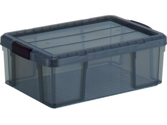 TRUSCO クリアライトボックス 24L 黒半透明 TCR-01-BK