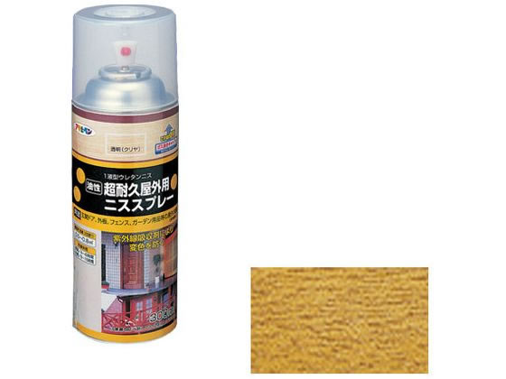 アサヒペン 屋外用ニススプレー 300ml 透明(クリヤ)