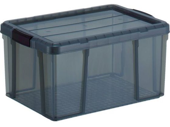 TRUSCO クリアライトボックス 35L 黒半透明 TCR-02-BK