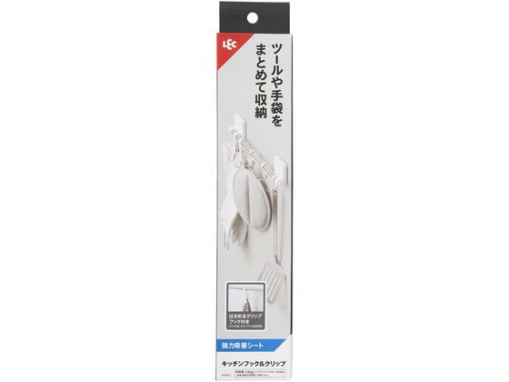 レック キッチンフック&クリップ 強力吸着シート K00557 レック キッチンフック&クリップ 強力吸着シート K00557
