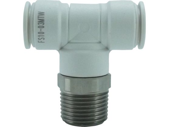 チヨダ ファイブSUSメイルブランチティ 白 10mm・R3/8 FS10-03MTW チヨダ ファイブSUSメイルブランチティ 白 10mm・R3/8 FS10-03MTW