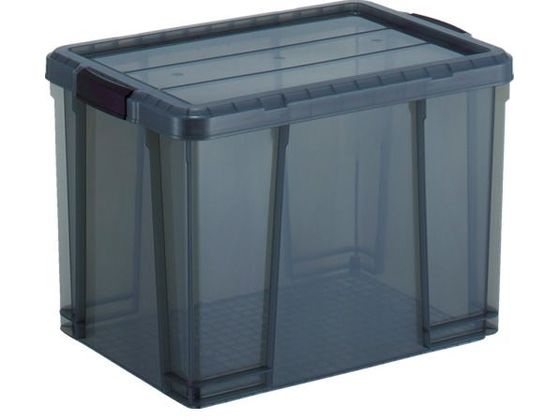 TRUSCO クリアライトボックス 47L 黒半透明 TCR-02D-BK