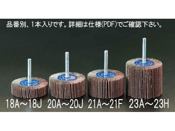 エスコ フラップホイール #100 60×15mm 6.0mm軸 EA819AE-18D エスコ フラップホイール #100 60×15mm 6.0mm軸 EA819AE-18D