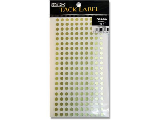 ヘイコー タックラベル φ5 No.265 金 1200枚 007073060 ヘイコー タックラベル φ5 No.265 金 1200枚 007073060