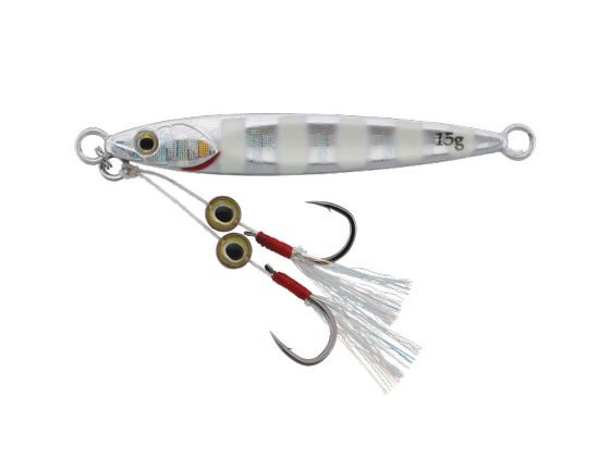 ジャッカル ビッグバッカーFITジグ 10g #グローストライプ ボーダーホロ