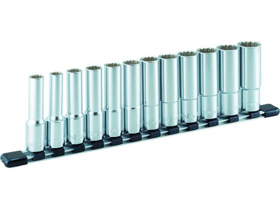前田金属工業/TONE ディープソケットセット(12角・ホルダー付) 12pcs