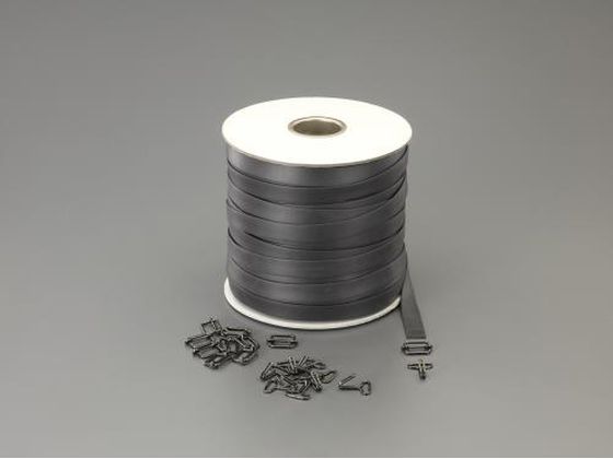 エスコ 平ゴムロープ 金具付 20×2.0mm×100m EA628WL-420