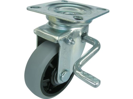 TRUSCO ナイロンホイールウレタンキャスター 自在ストッパー付 Φ150 TYGUJB-150A
