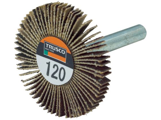 TRUSCO 薄型フラップホイール 40×5×6 #120 5個入 UF4005-120