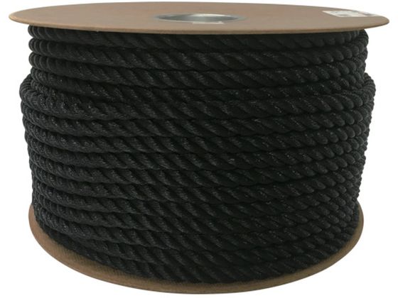 ユタカメイク ポリエチレンロープドラム巻 12mm×100m ブラック PRE-64