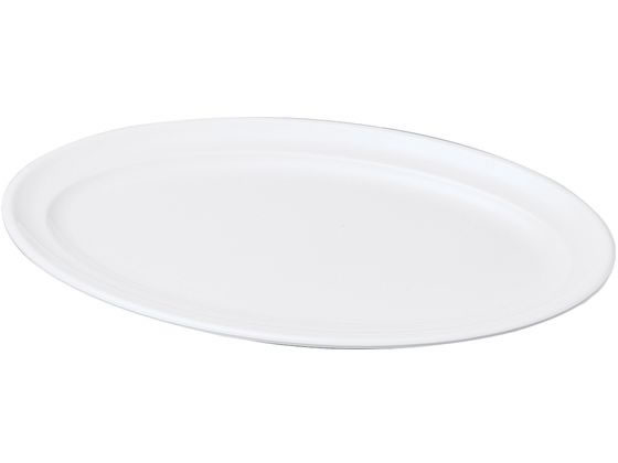 若泉漆器 ニューホワイト 小判盛皿 42cm 0261520