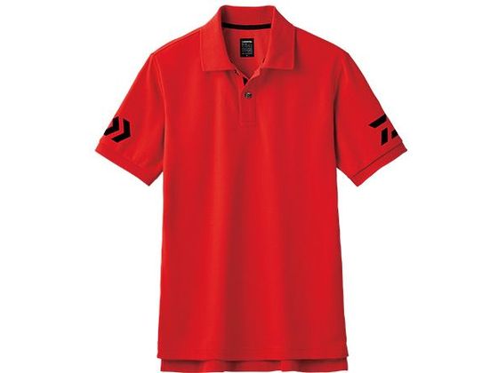 ダイワ 半袖ポロシャツ 120 レッド×ブラック DE-7906