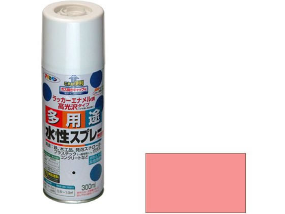 アサヒペン 水性多用途スプレー 300ml コスモスピンク