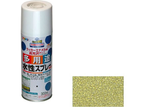 アサヒペン 水性多用途スプレー 300ml ゴールド