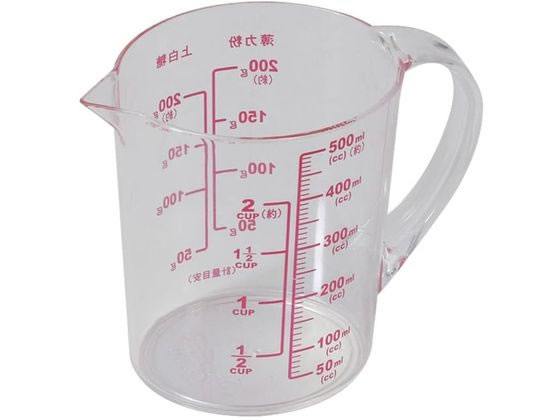パール金属 Simple use 大きい目盛耐熱計量カップ500mL パール金属 Simple use 大きい目盛耐熱計量カップ500mL