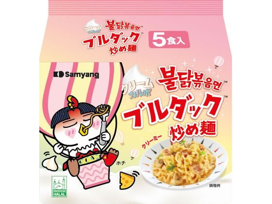 三養ジャパン クリームカルボナーラ ブルダック炒め麺 袋麺 5食パック 三養ジャパン クリームカルボナーラ ブルダック炒め麺 袋麺 5食パック