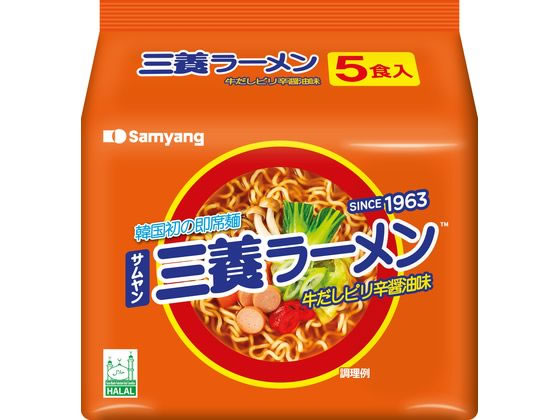 三養ジャパン 三養ラーメン 牛だしピリ辛醤油味 袋麺 5食パック 三養ジャパン 三養ラーメン 牛だしピリ辛醤油味 袋麺 5食パック