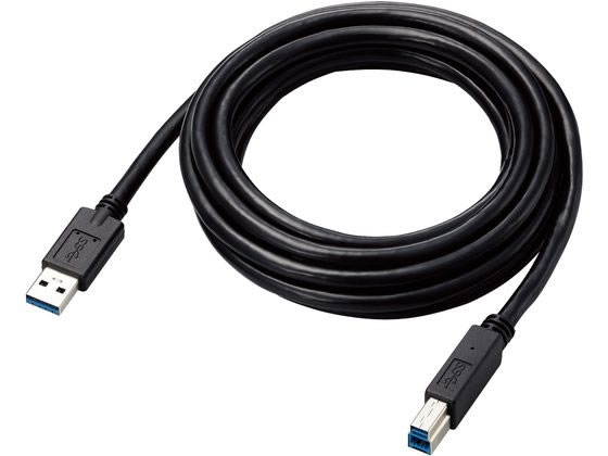 エレコム USB3.0ケーブル 3m A-B ブラック USB3-AB30BK/ID エレコム USB3.0ケーブル 3m A-B ブラック USB3-AB30BK/ID