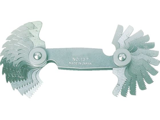 TRUSCO ピッチゲージ 測定範囲0.25~2.5mm 60°28枚組 156