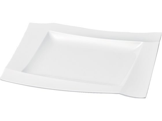若泉漆器 ニューホワイト 渕付長角皿 35cm 0261690