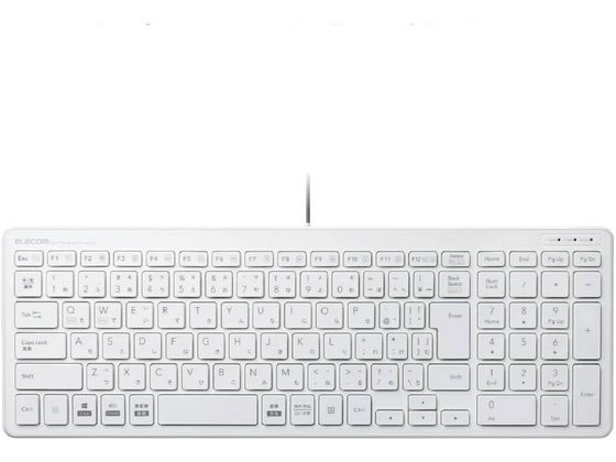 エレコム 有線キーボード パンタグラフ 薄型 ホワイト TK-FCP097WH エレコム 有線キーボード パンタグラフ 薄型 ホワイト TK-FCP097WH