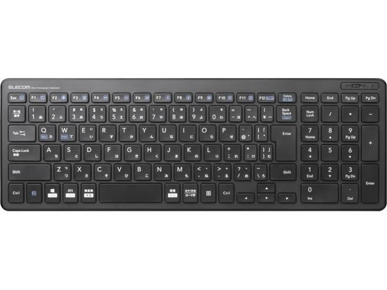 エレコム ワイヤレスキーボード パンタグラフ 小型 ブラック TK-FDP099TBK エレコム ワイヤレスキーボード パンタグラフ 小型 ブラック TK-FDP099TBK