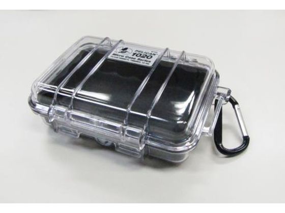 エスコ 防水ケース 黒 クリア 135×90×43mm EA657-2A