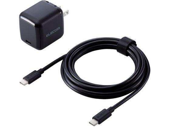 エレコム USB充電器 TypeCケーブル付 2m ブラック ACDC-PD8445BK エレコム USB充電器 TypeCケーブル付 2m ブラック ACDC-PD8445BK